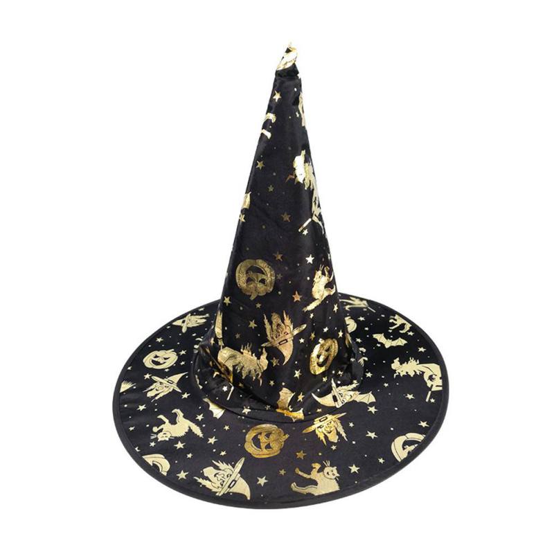 Heksenhoed voor kinderen, thuis, breder, betrouwbaar, zwarte heksenhoed voor volwassenen, voor halloween-kostuums, halloween-feestaccessoires: A1