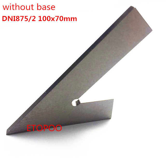 100*70mm 120*80mm 45 grader prøv maskinist firkant med utgangspunkt 45 gradere stål avlet utgangspunkt firkant linjal: 100 x 70mm ingen utgangspunkt