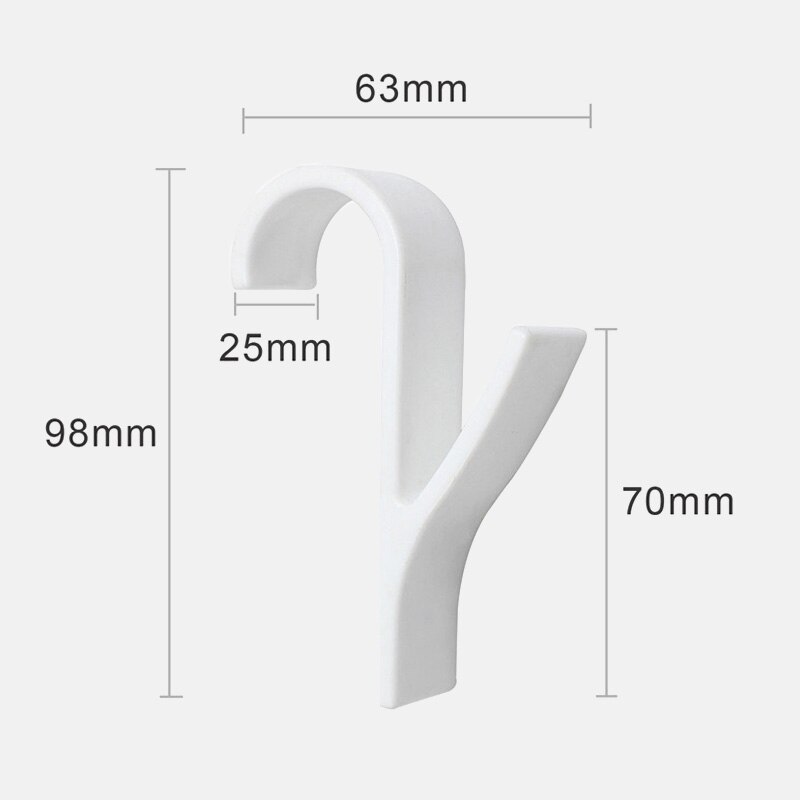 6Pcs Hanger Voor Verwarmde Handdoek Radiator Rail Bad Haak Houder Kleerhanger Plegable Sjaal Hanger Wit