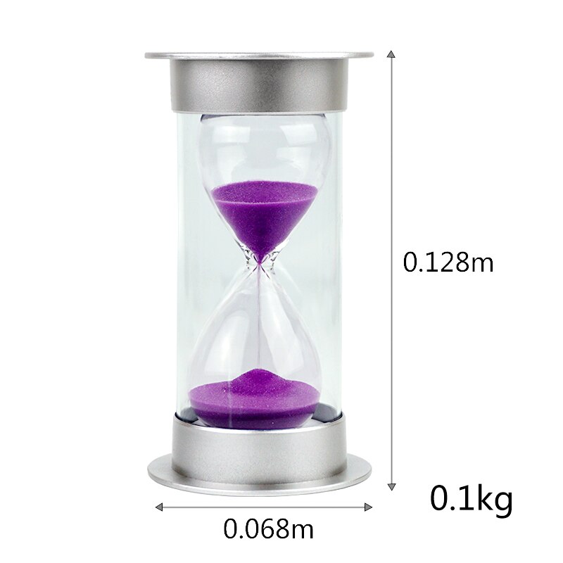 Qianyun 10 Minutes Hourglass Sand Timer For Kitchen School Plastic Hourglass Sandglass Sand Clock Tea Timer Home Decoration: Purple
