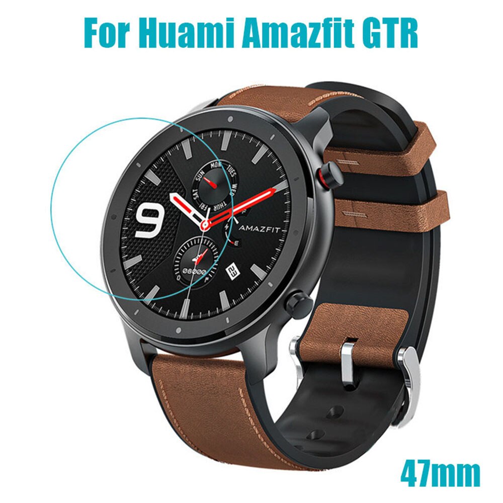 Filmhärdat glas skärmskydd för amazfit gtr smart watch 42/47mm watch stålfilm smart watch skyddstillbehör: 2 47m