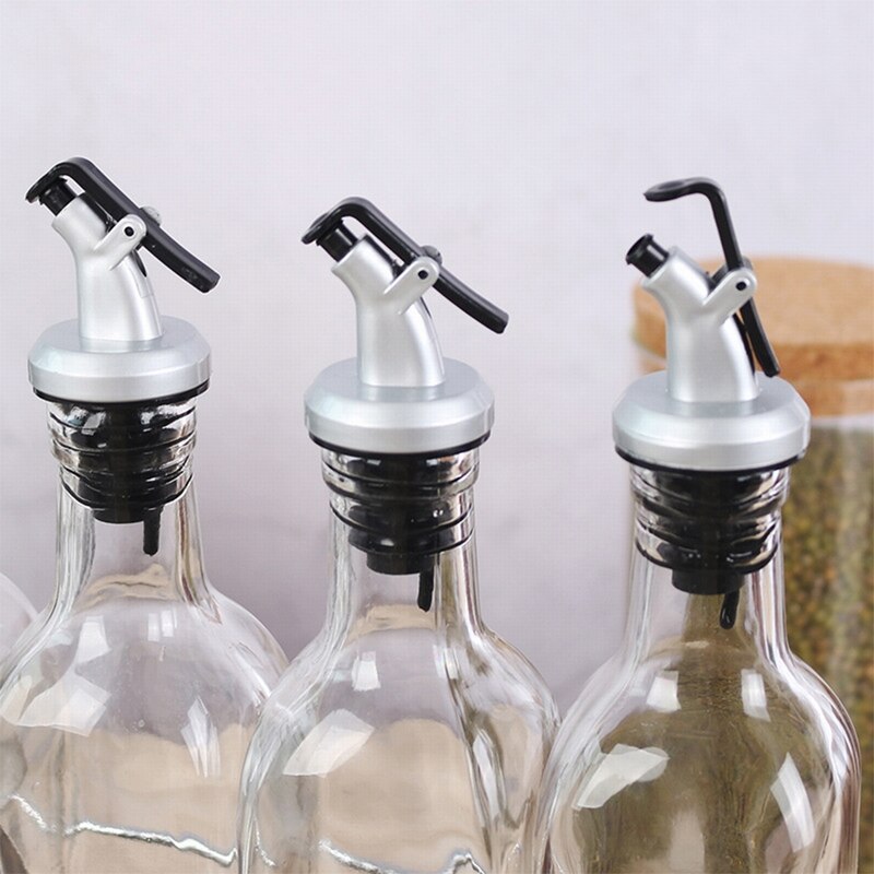 3Pcs Olijfolie Spuit Azijn Flessen Kan Abs Lock Plug Seal Lekvrije Food Grade Plastic Fles Olie nozzle