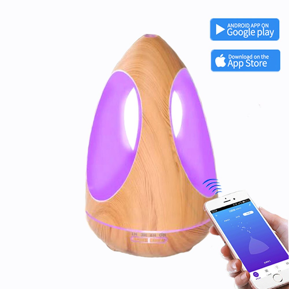 550ML Smart APP Air Humidifier Essential Oil Diffuser Aroma Lamp Aromatherapy Electric Aroma Diffuser Mist Maker Remote Control: app control / UK