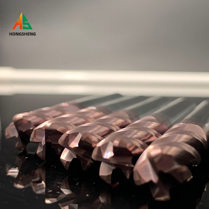 Fresa de extremo de radio de esquina HRC62 CNC R, fresadora de punta de Toro, enrutador de Metal, herramienta de acero de carburo de tungsteno R0.5 R1, 4 flautas