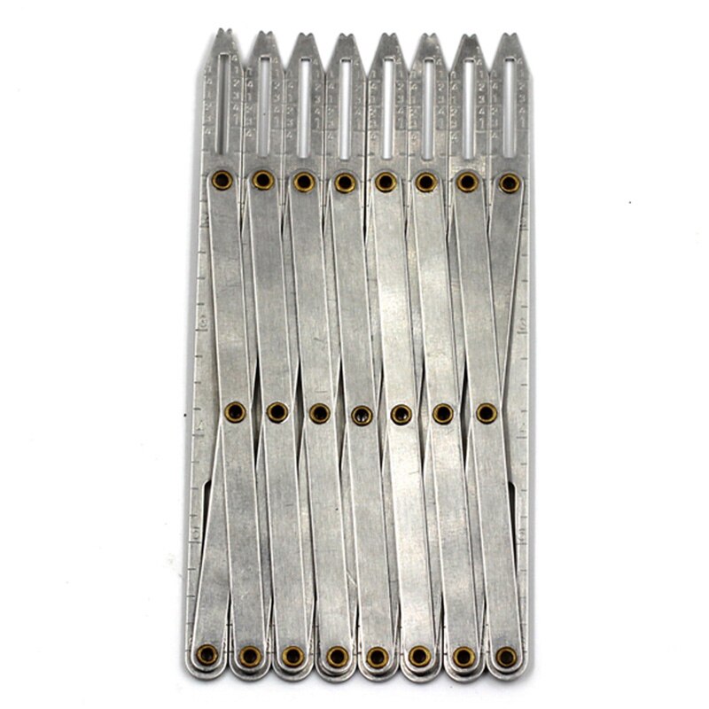 Guide Rule Expanding Aluminum Buttonhole Spacer Sewing Gauge for Window Curtain Drapery Button Holes Spacer Adults Dressmake