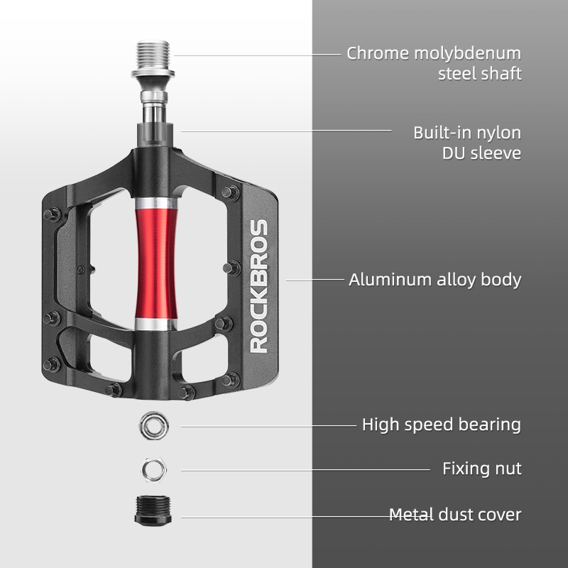 ROCKBROS Fahrrad Pedale Straße Mountainbike Pedal Kohlenstoff Fiber Aluminium Legierung Nicht-Unterhose Plattform Fahrrad Zubehör Flache MTB Pedale