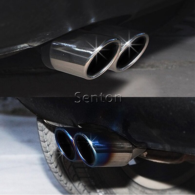 1pcs Car Twins Rear Exhaust Tip Muffler Tail Pipe Throat Modification For Kia Rio Soul Forte Accessories