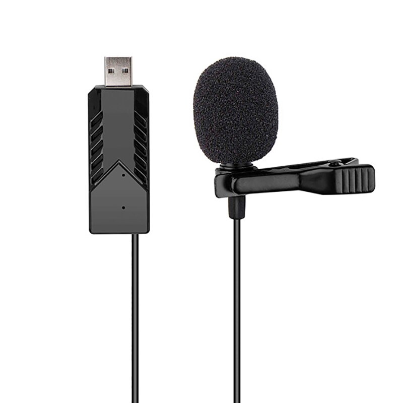 Lavalier Mikrofon USB til Computer - Krystal Mikrofon til Konference