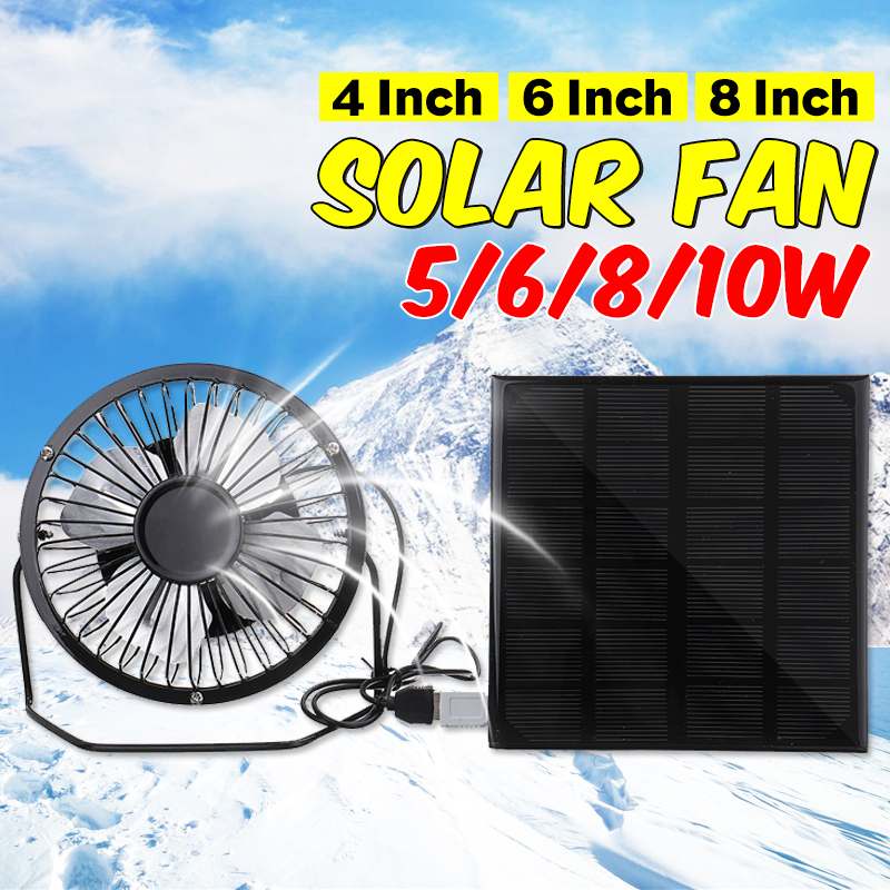 Multifunctionele Solar Fan Usb Mini Fan Thuis Desktop Draagbare Outdoor Koelventilator