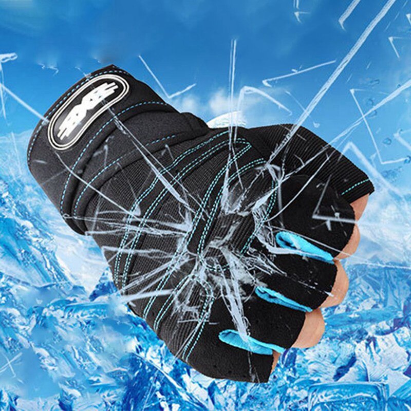 Gewichtheffen Half-Vinger Handschoenen Mannen Sport Fitness Apparatuur Ademend Antislip Outdoor Fietsen Fietsen Handschoenen