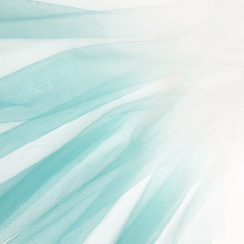 1.6*1Meter Gradienten Bicolor Druck Tüll Stoff Organza für Hochzeit Party Dekoration Prinzessin Kleid Ballettröckchen Felsen Afrikanischen Stoff: Grün Weiß