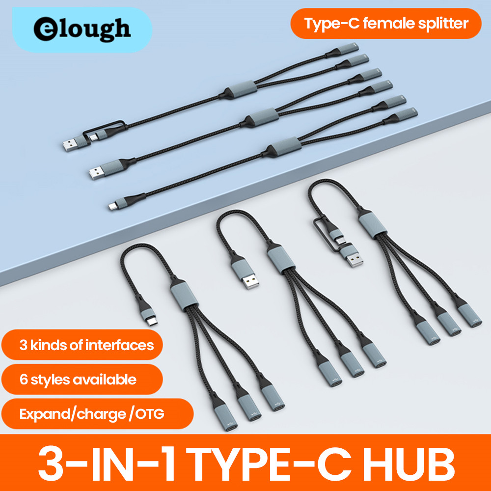 USB Type C HUB Meerdere splitteradapter OTG-gegevensoverdracht 3/2 poort USB Power Oplaadhub Kabelconnectoradapter