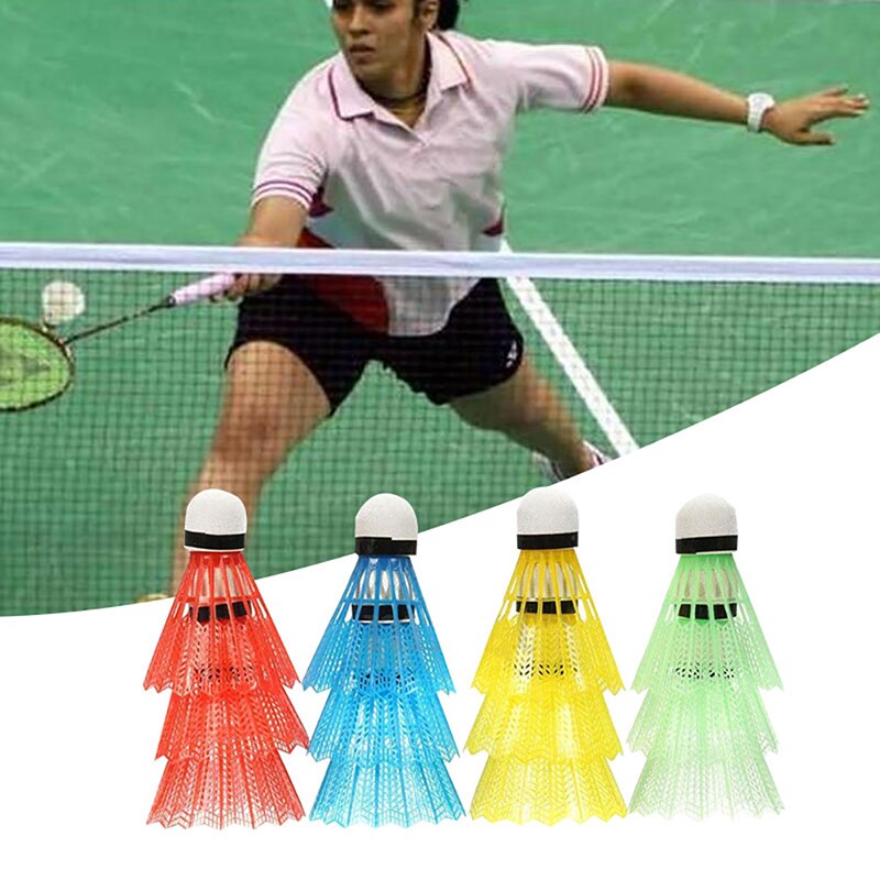 12 stks/set Kleurrijke Shuttle Draagbare Plastic Training Badminton Bal Foam bal hoofd Outdoor Sport Activiteiten Fitness Leveranties