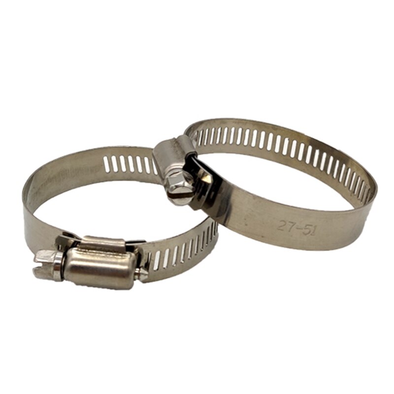 Adjustable Stainless Steel Duct Clamps Air Ducting Clamps Hose Clamps Pipe Clamps Worm Drive Hose Clamps (Pack of 4)