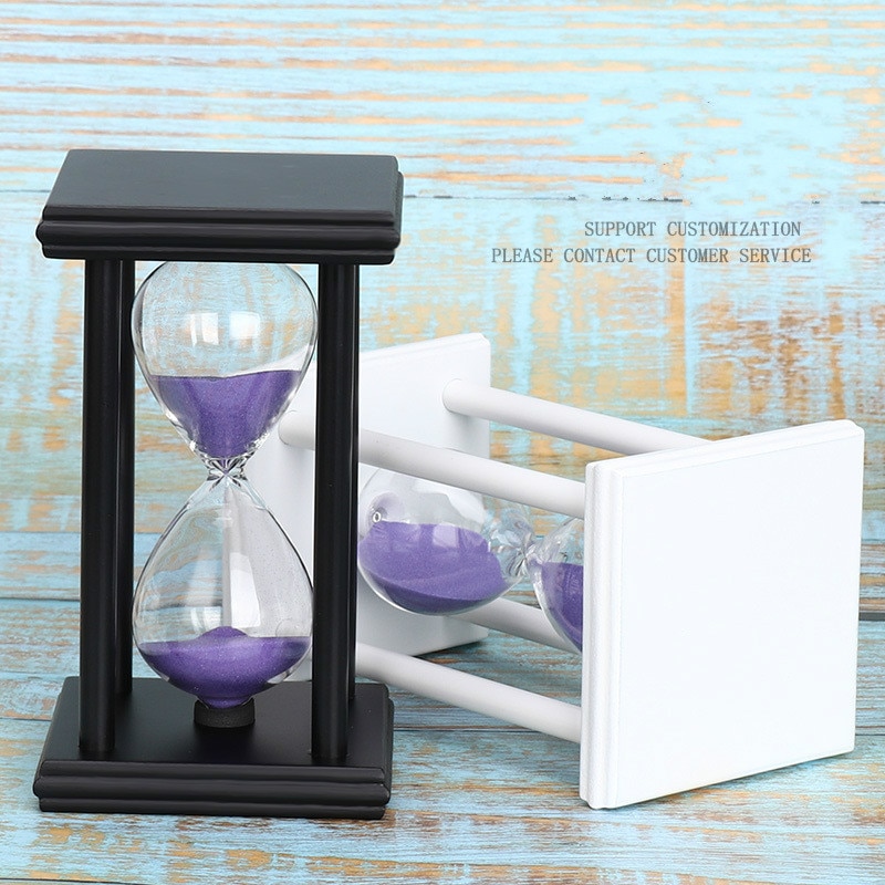 45/60 Minutes Hourglass Sand Timer Kitchen School Modern Wooden Hour Glass Sandglass Sand Clock Tea Timers Home Decoration