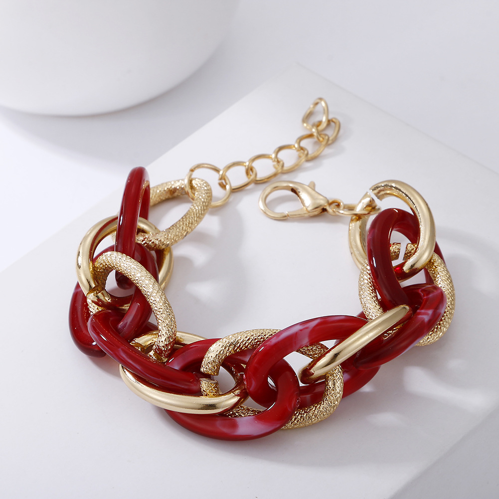 Vintage Luipaard Metalen Hars Acryl Ketting Armbanden Voor Vrouwen Punk Chunky Armband Vrouwelijke Sieraden: 3