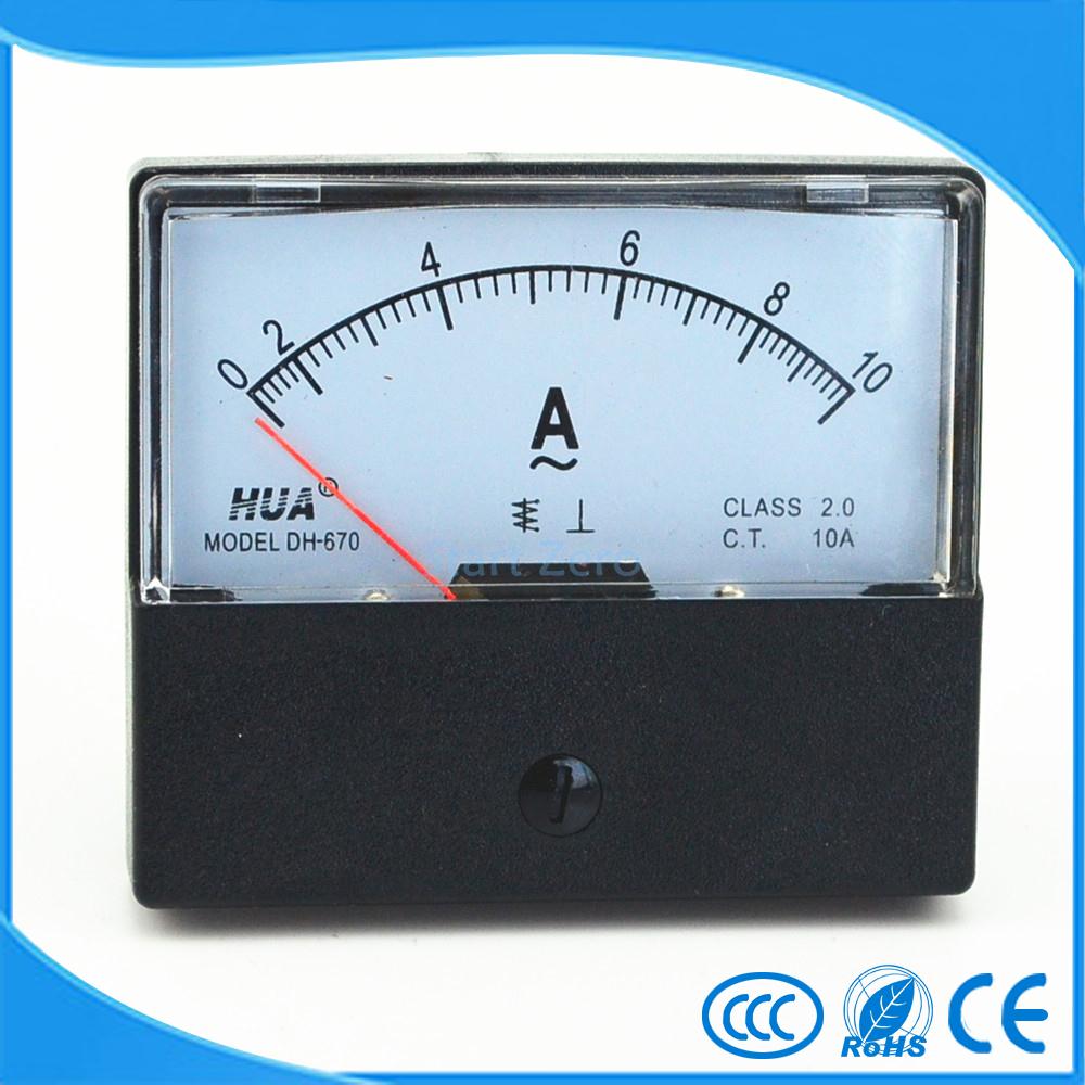 AC 0-10A Analog Panel Meter Ammeter Gauge DH-670