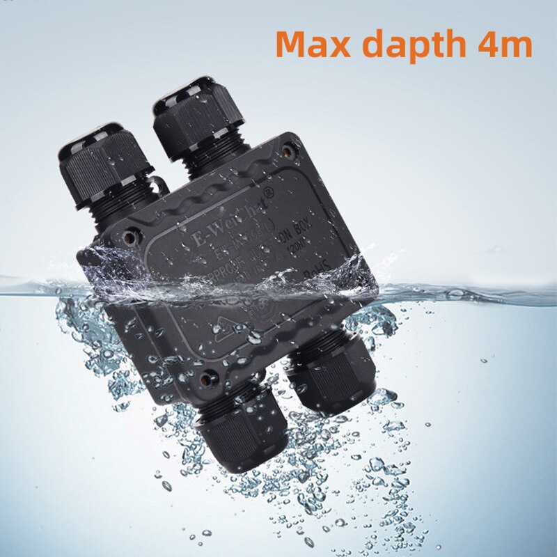 Waterproof Junction Box Electrical Wire Sealed Retardant Outdoor Cable Connector Junction Case for Led Lights Waterproof Box
