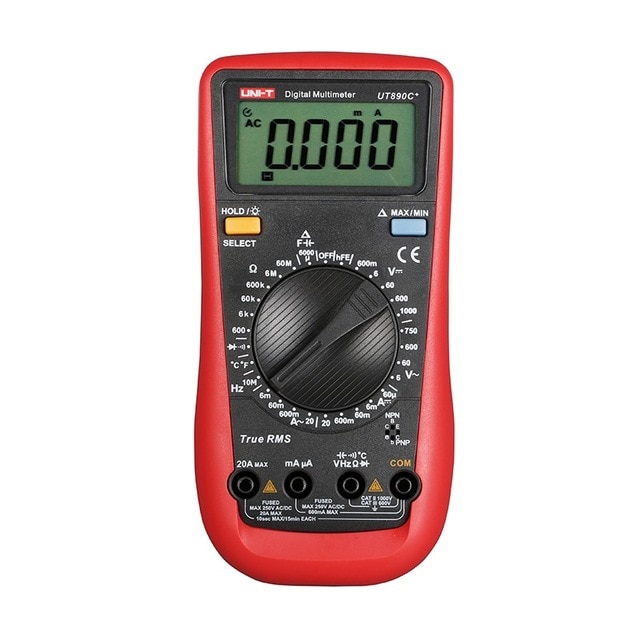 UNI-T UT890C + True RMS Digitale Multimeter C/F Temperatuur Capaciteit Frequentie Multi Meter Diode Tester Meetinstrumenten