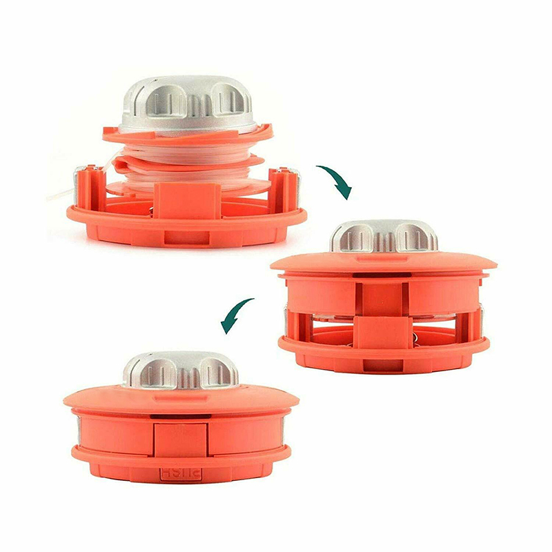 Double Spool Trimmer Line Strimmer Trimmer Head Outdoor Alloy Universal Twister Bump Feed Line Trimmer Head Whipper