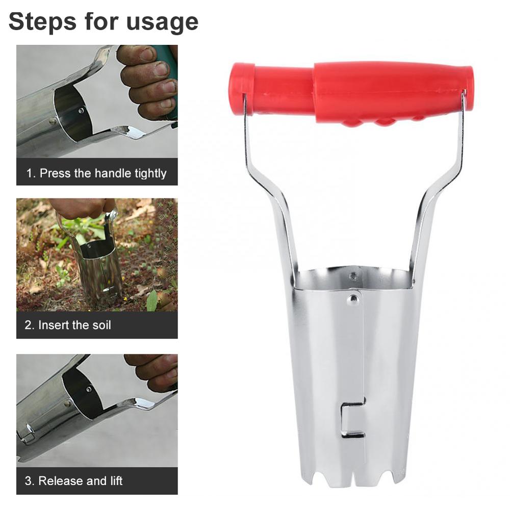 Stainless Steel Agricultural Transplanting Seedlings Tools Garden Transplanter for Transplanting Vegetables, Flowers and Trees