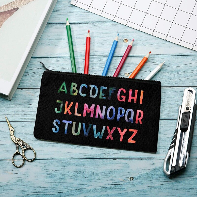 12 Bolsas De Maquillaje De Lienzo, Bolsa De Cremallera Para Manualidades, Estuche De Lápices, Bolsas De Portalápices, Bolsas De Manualidades, Estuche De Maquillaje Cosmético, Almacenamiento De Viaje