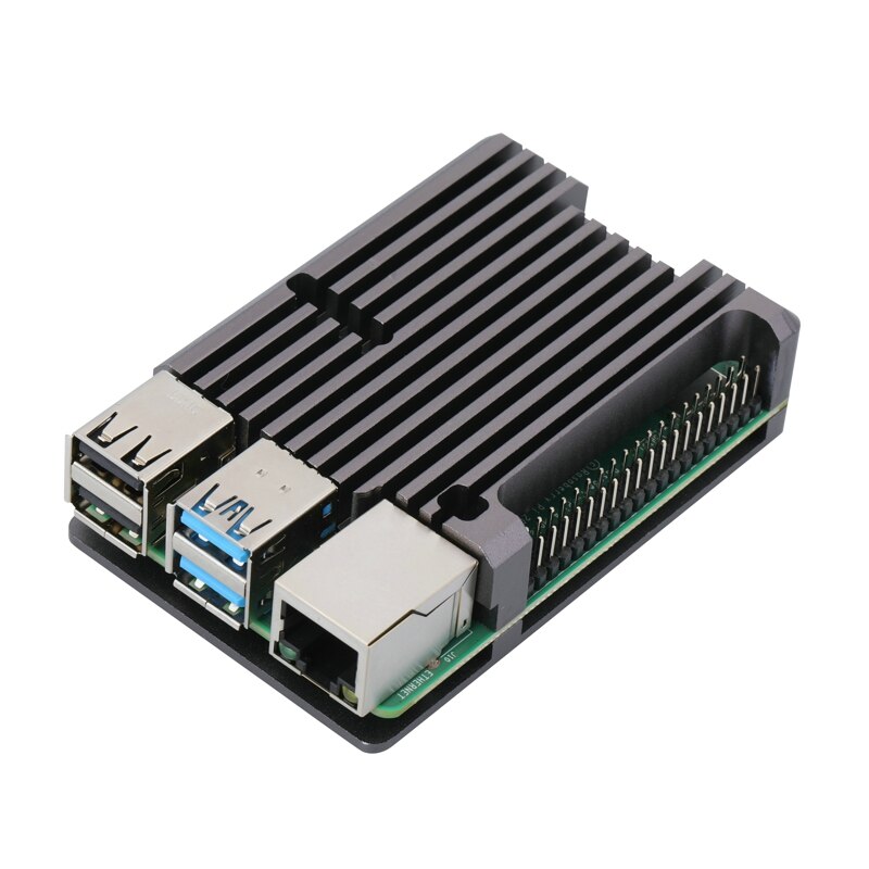 Raspberry Pi 4 Metalen Omhulsel Aluminium Case Gary Behuizing Cooling Cover Met Dual Fan Optioneel Voor Rpi 4 Model B