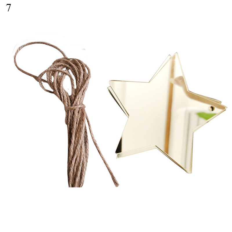 Kerst decoratie creatieve spiegel sticker gold sliver acryl spiegel stickers festival party stickers miroir: 7