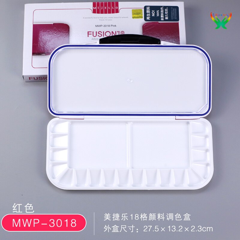 Mijello Aquarel Verf Humidor 18/40 Grids Draagbare Verf Trays Voor Schilder Creatie Speciale Kleur Plaat: 18 grids pink