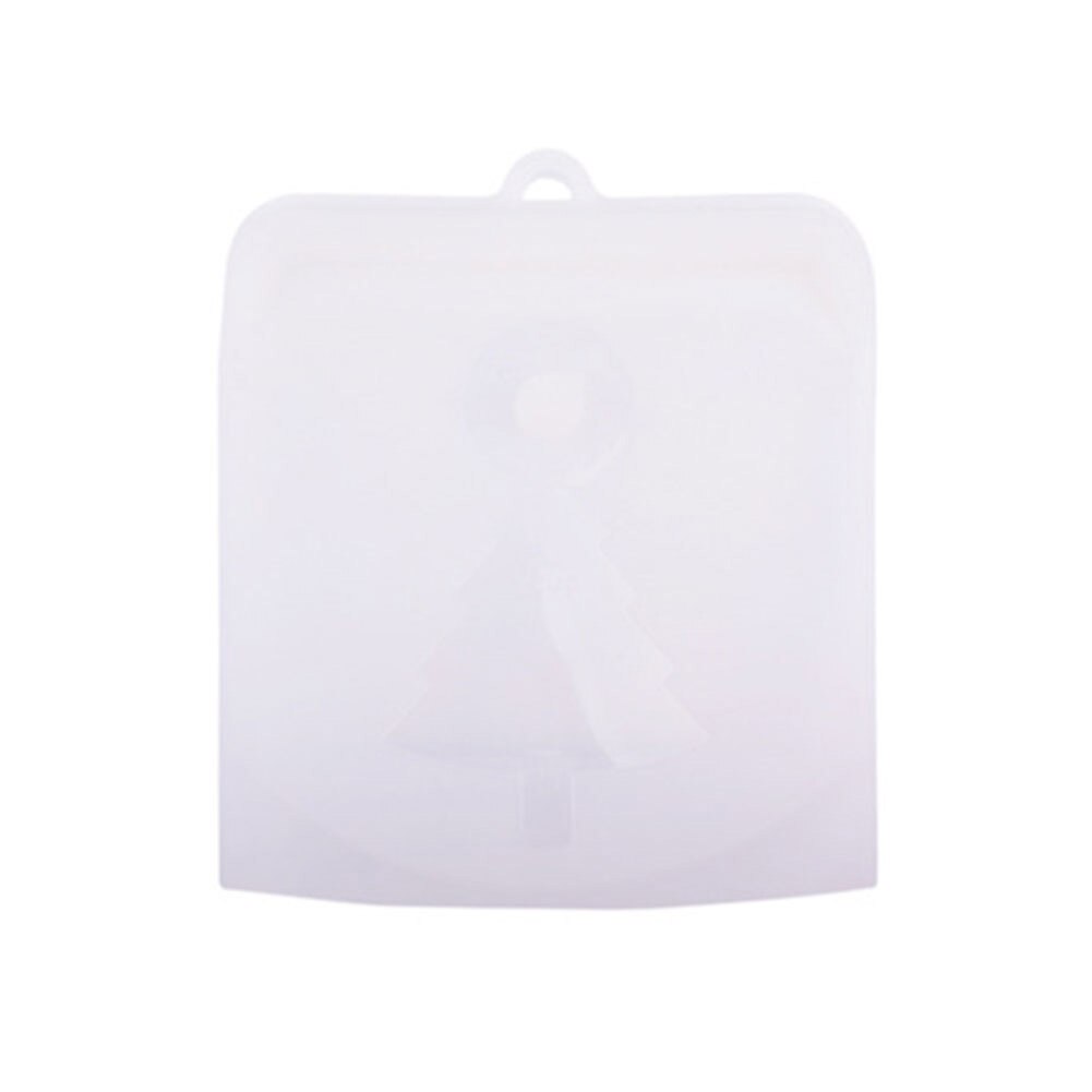 Semi-transparante, zelfsluitende siliconen keukenkoelkast-voedselopbergzakorganizer: Duidelijk l