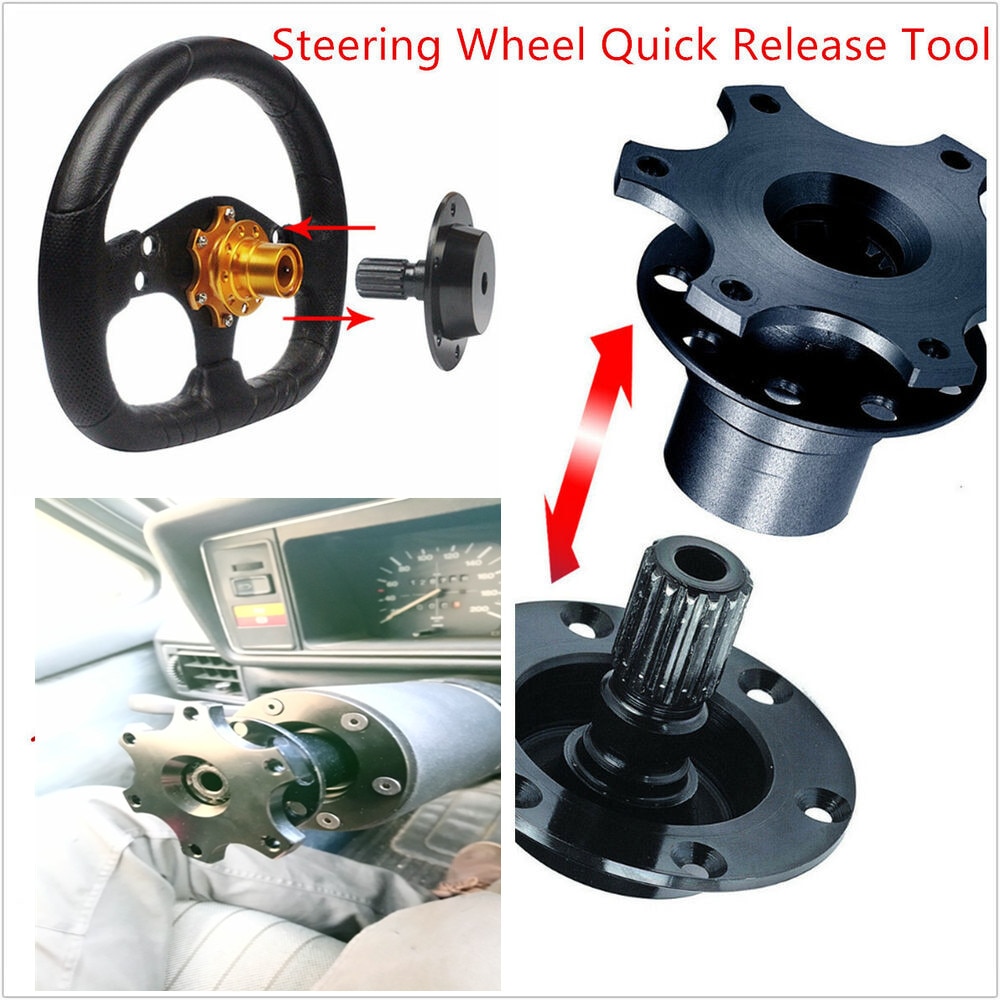 RASTP Aluminum Steering Wheel Quick Release Snap off Hub Adapter Boss Kit RS-QR001