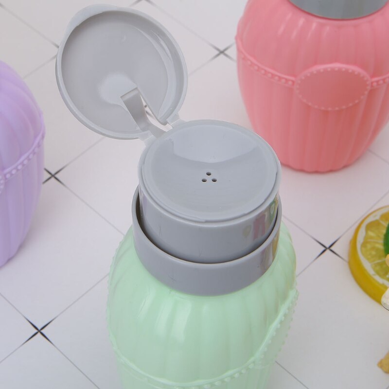 250ml Empty Nail Art Pump Dispenser Acetone Polish Remover Alcohol Bottle Liquid
