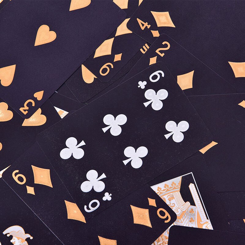 Waterproof Plastic Playing Card Game Black Poker Cards Waterproof Poker Games