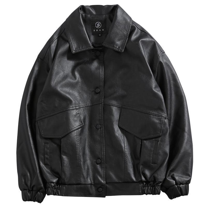 PU Leather Jacket Men Black Soft Faux Leather Jacket Motorcycle Biker Leather Coats Male Bomber Jacket Pockets Clothes