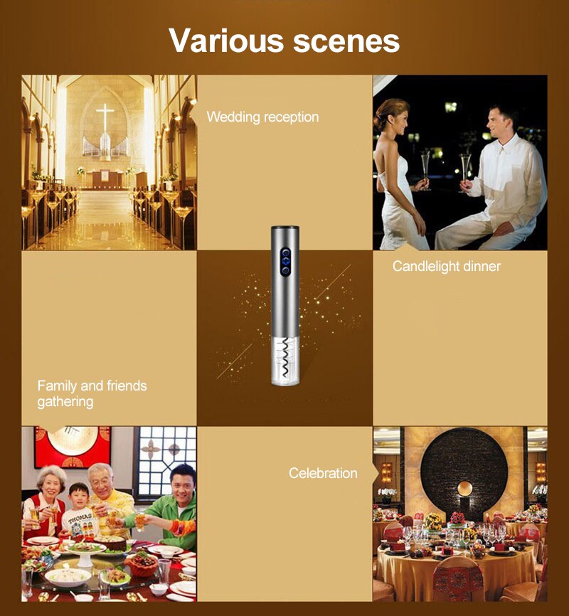 Elettrico automatico Apri del vino Apri di Bottiglia di vino Rosso Elettrico Apribottiglie barattolo apriscatole Accessori Da Cucina gadget Apri di Bottiglia