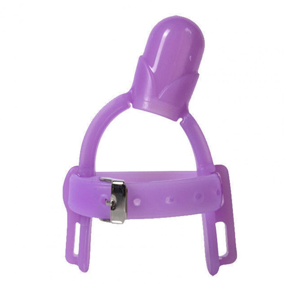 Muñequera de silicona no tóxica para bebés y niños, protector de dedos para dejar de chupar el pulgar, aparato de succión, 2 colores, novedad: Morado