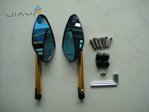 CNC 8mm 10mm Tomok Laterale Posteriore 3D Specchi per Kawasaki Z1000 Z750 R ER6F N W800 ER4N KLX250 KLX VN Serie VERSYS Z 1000 750 ER6N C: Leaf-oro