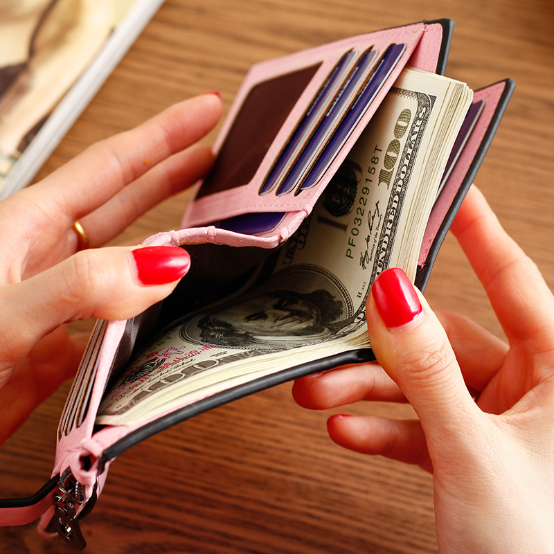 Leather Women Wallet Hasp Small and Slim Coin Pocket Purse Women Wallets Cards Holders Luxury Brand Wallets Purse