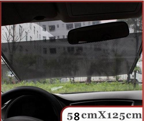 Rollback vindue solskærm skærm cover solskærm beskytter bil auto lastbil venstre højre side forrude solafskærmning: 58 x 125cm