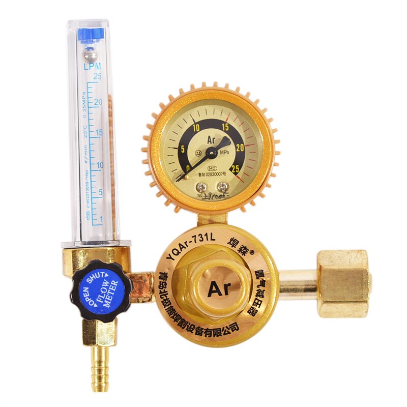 G5/8 "0-25Mpa argón CO2 Mig Tig medidor de flujo de Gas regulador caudalímetro soldadura medidor argón regulador de presión reductor