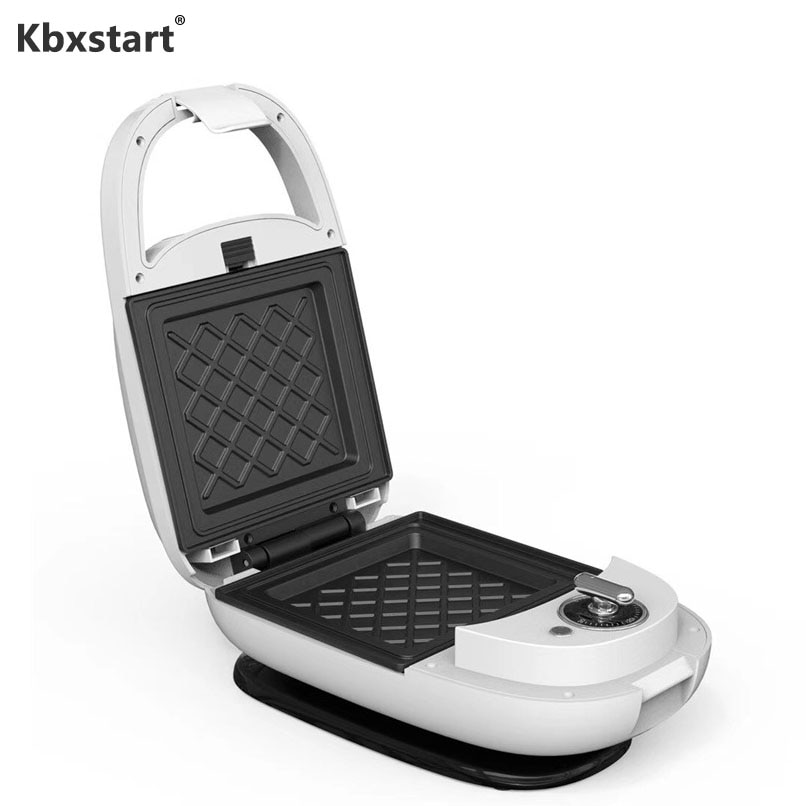 Kbxstart Multi-function Sandwich Maker Home Timer Breakfast Machine Double-sided Heating Non-stick Waffle Machine 220V