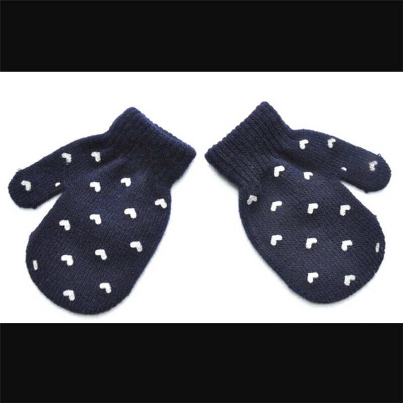 Luvas Mornas Do inverno Do Bebê de Malha Macia Estrelas Amor Coração Crianças Meninos Meninas Luvas Luvas Acessórios Azul Branco Cinza