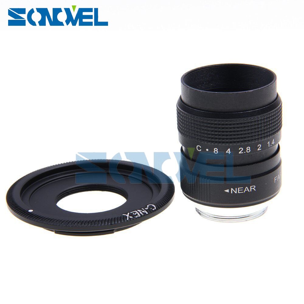 25mm CCTV F1.4 TV Movie lens+C Mount+Metal lens hood For Sony E Mount A6100 A6000 A5100 A5000 A3000 NEX-VG20 NEX-VG30 NEX-V900