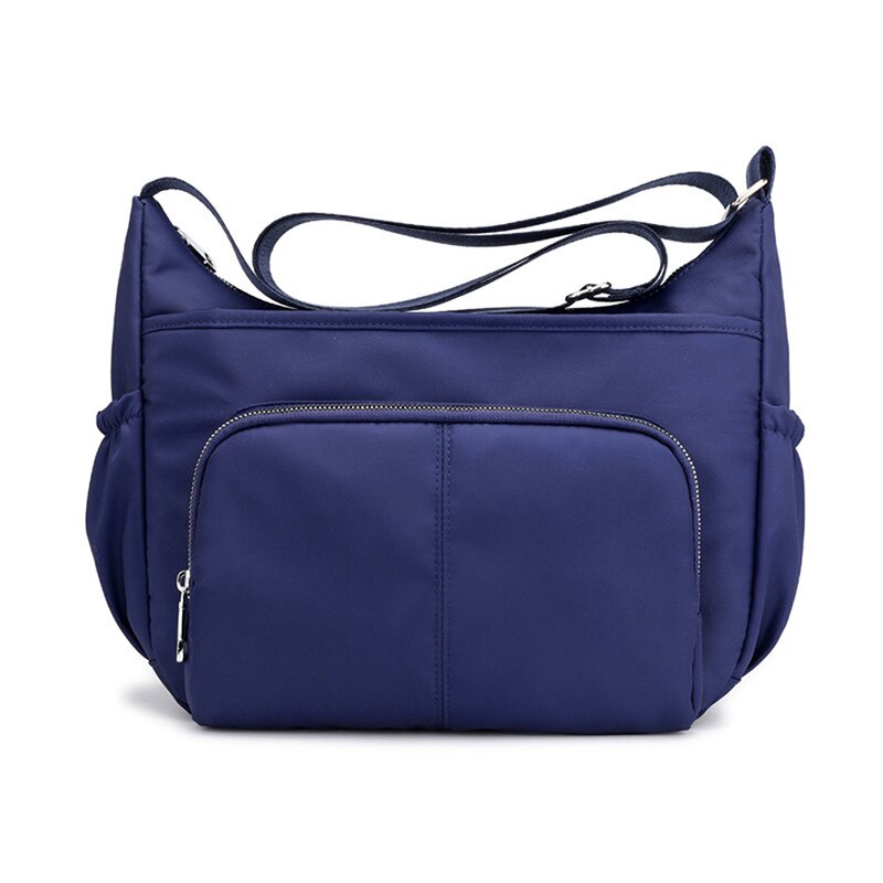 Shoulder Bags For Women Crossbody Bag Handbags Female Beach Nylon Solid Travel Messenger Bag: Blue