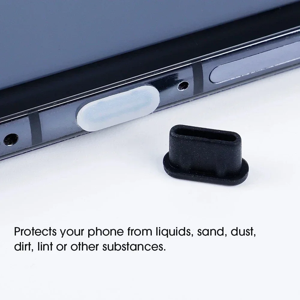 Tapones antipolvo de silicona suave para puerto de carga USB tipo C, tapa protectora a prueba de polvo y agua para teléfono móvil para Samsung y Huawei