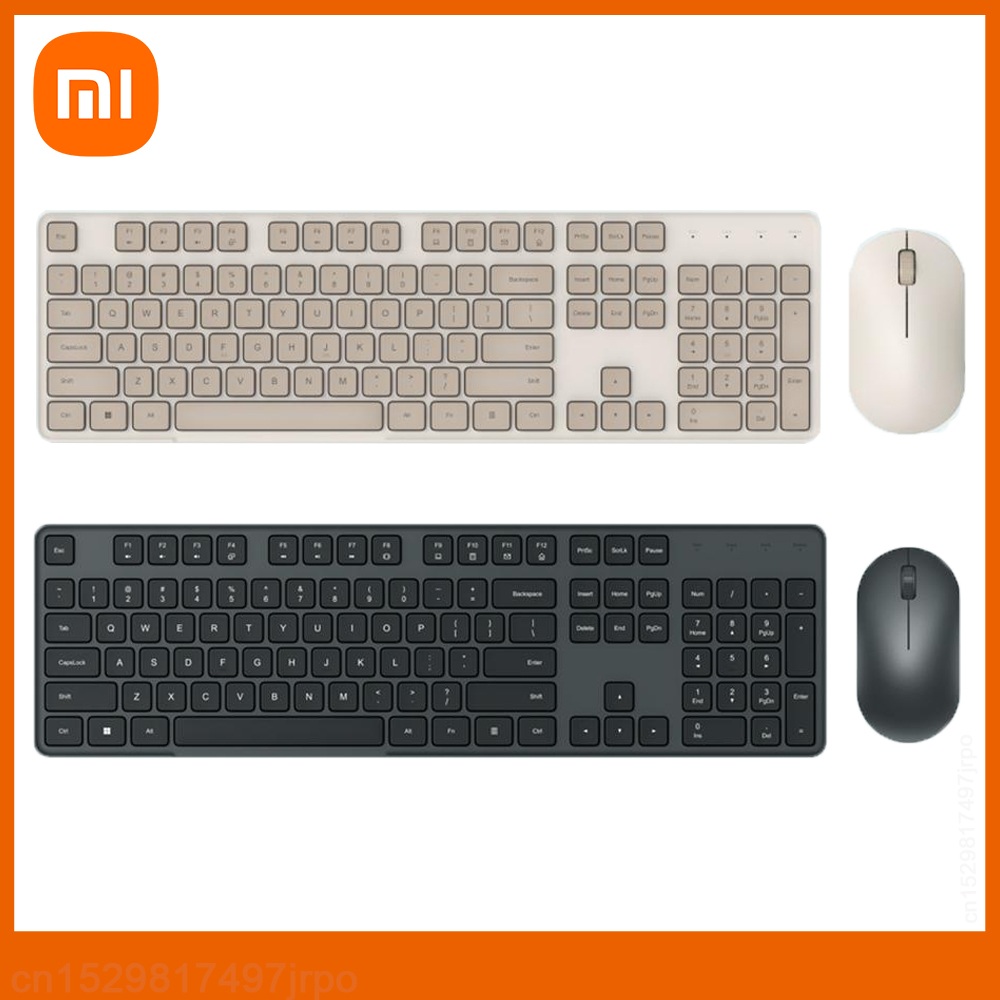 2024 Xiaomi Kabelloses Tastatur-Maus-Set, 2 tragbare Maus für Bürocomputer, 2,4 GHz, minimalistisch, 104 Tasten, dünne Tastaturen, USB
