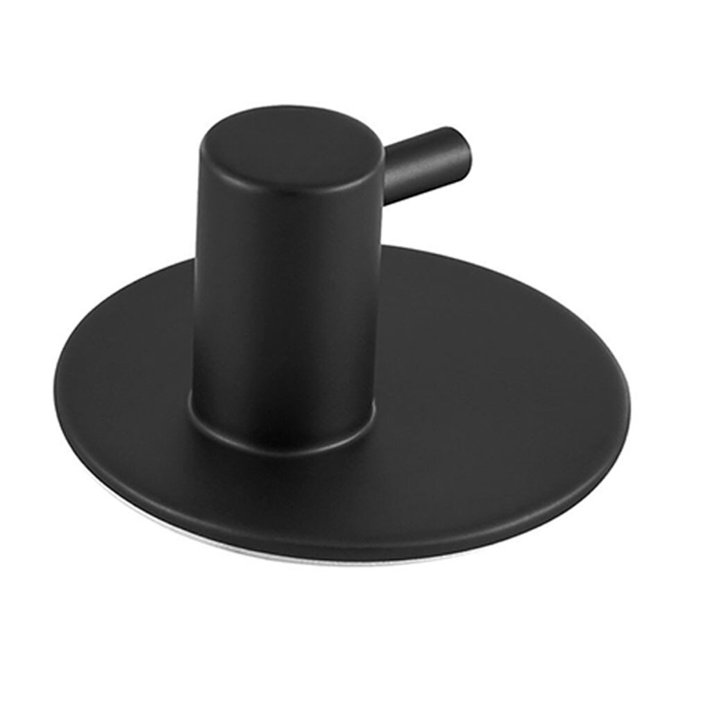 Rvs Kapstok Zwarte Zelfklevende Muur Haak Keuken Badkamer Handdoek Haak Muur Houder Hoed Handdoek Hanger 4.5x4.5x3cm