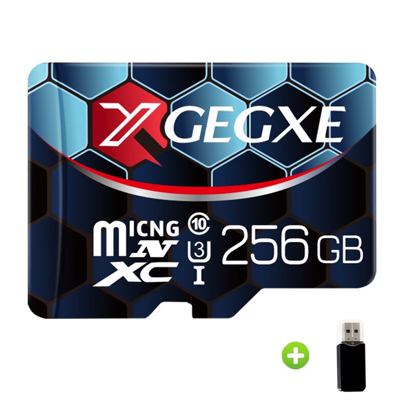 Xgegxe 64 Gb Geheugenkaart 8 Gb 16 Gb 32 Gb 128 Gb Micro Sd C10 Tf Card Flash Drive voor Smartphone: 256GB-Card Reader