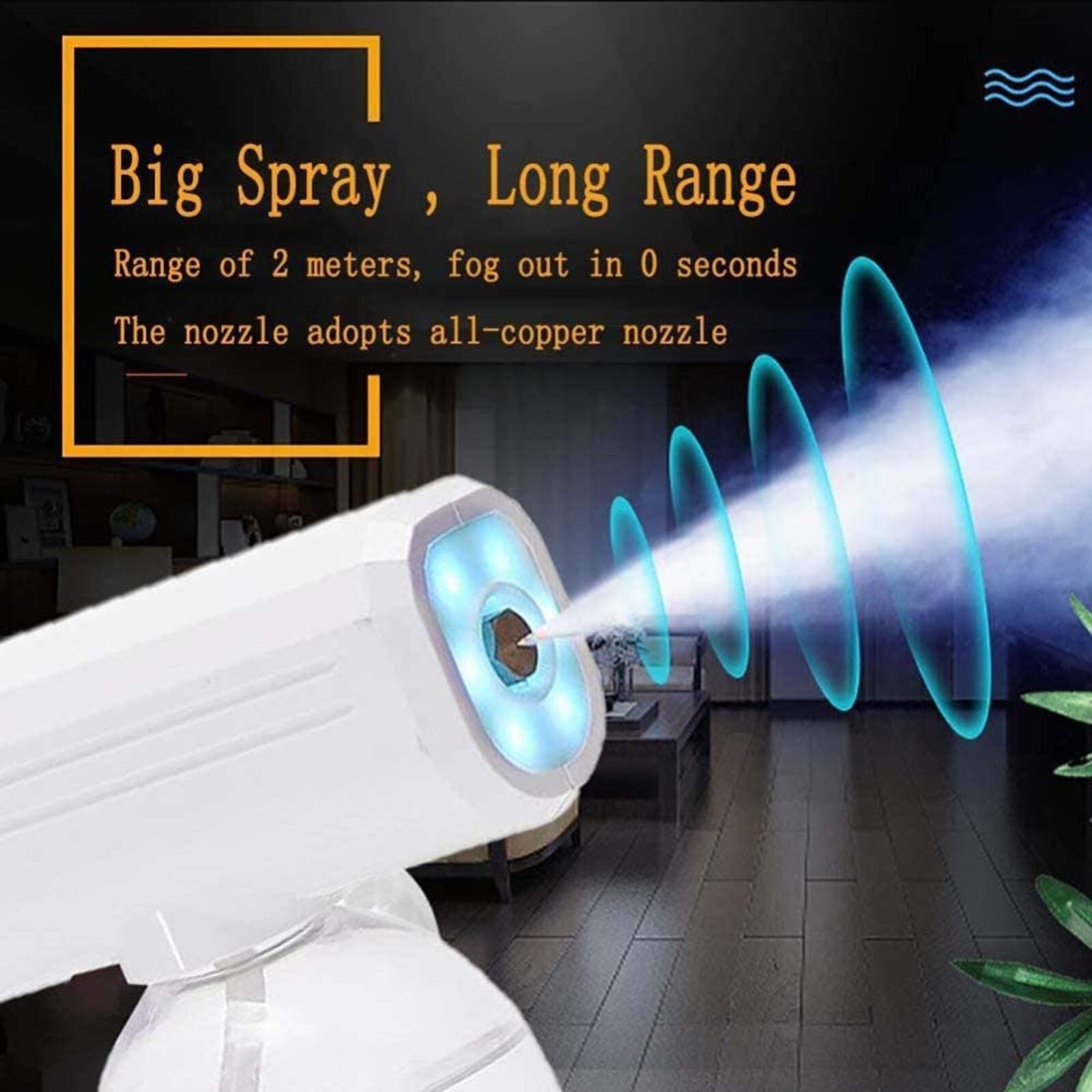 800ml 110v/220v Spray Bottle Blue Light Nano Household Portable Wireless Electric Sprayer Machine Nano Steam Spray Disinfection