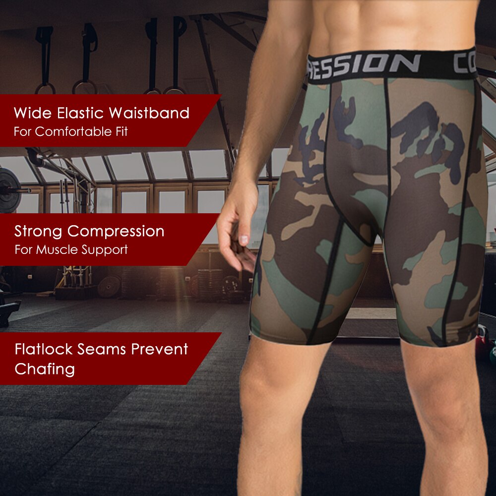Mænd kompression shorts atletisk baselayer undertøj til løb træning træning fitness